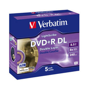 DVD R DL Verbatim 8x 8 5GB Jewel LightScribe Datacomp Sk