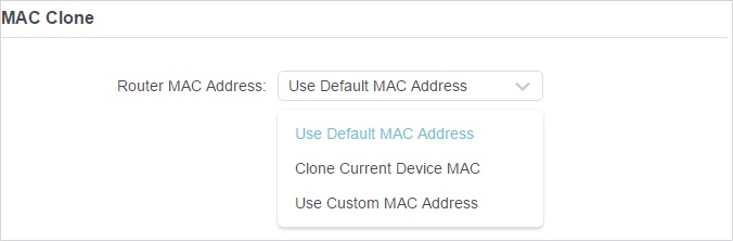 Klonovanie MAC address