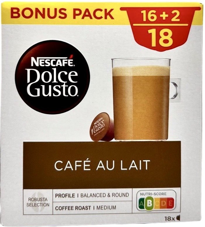 Nescafe Dolce Gusto CAFE au LAIT kapsule 16 2 ks VÝPREDAJ