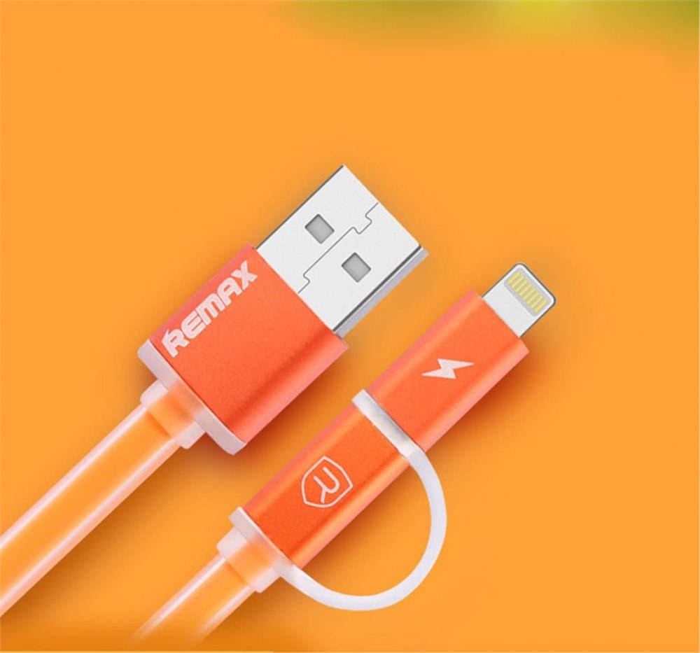 Remax kábel USB 2 0 na micro USB Lightning M M prepojovací 1 0m