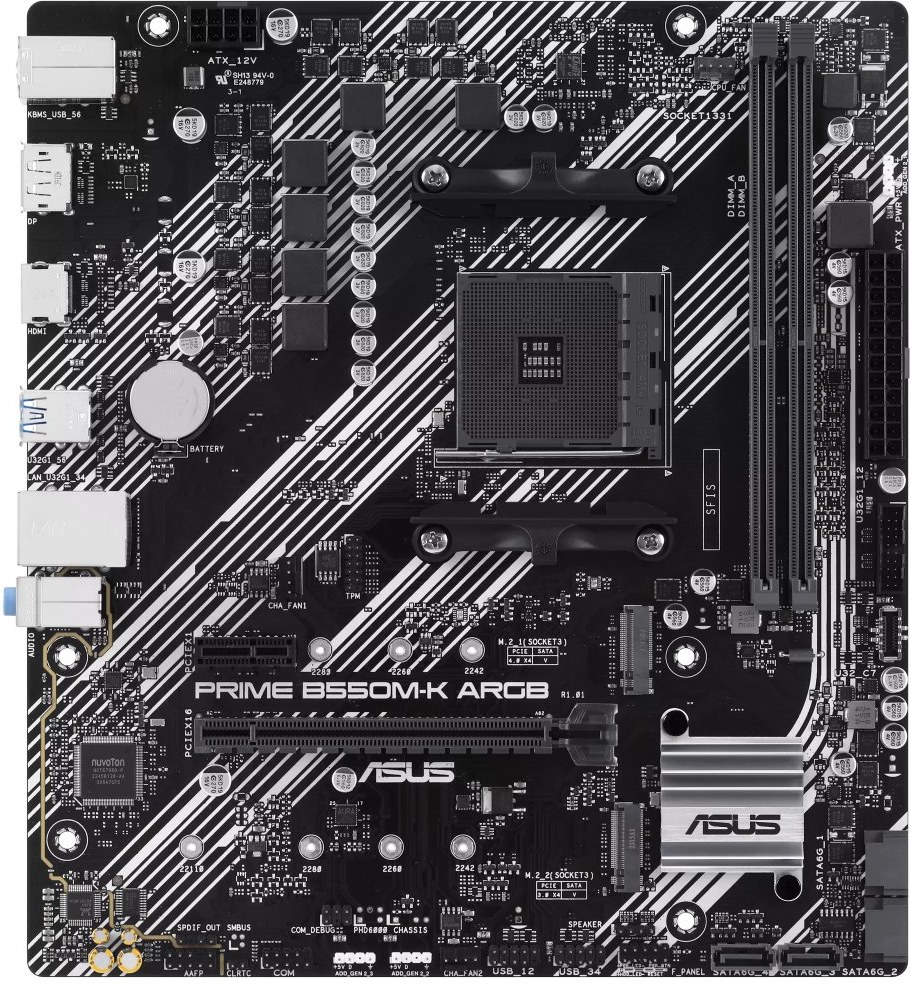 Asus Prime B M K Argb Amd B Mainboard Sockel Am