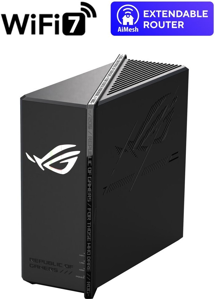 Rogstrix Router ASUS ROG Strix GS-BE18000, 3-pásmový WiFi7 herný router | AKCIA