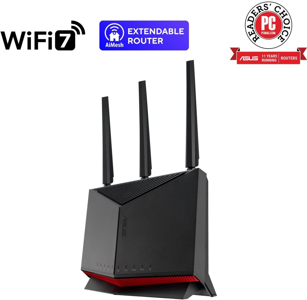 ASUS RT-BE86U, BE6800 Dual-band WiFi 7 Router | AKCIA