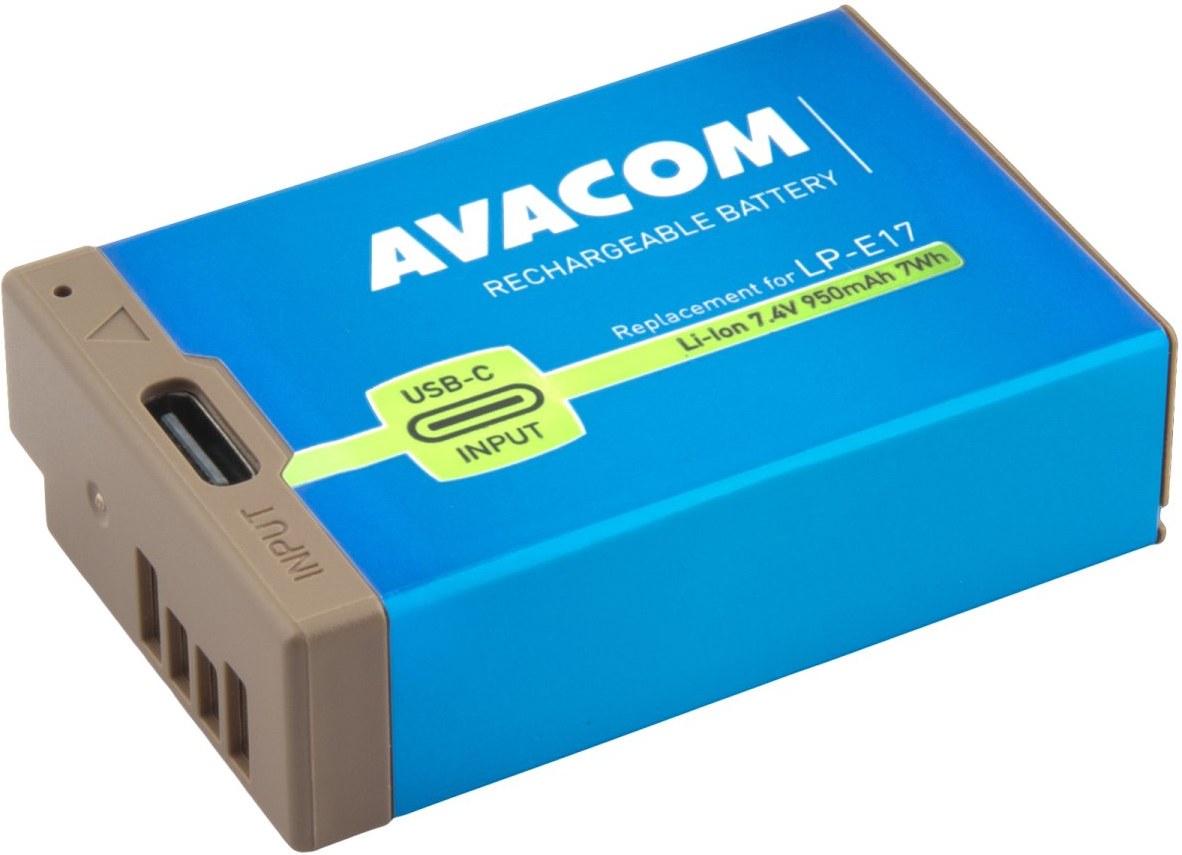 Avacom batéria pre Canon LP-E17, vstup USB-C, Li-Ion, 7.4V, 950mAh, 7Wh