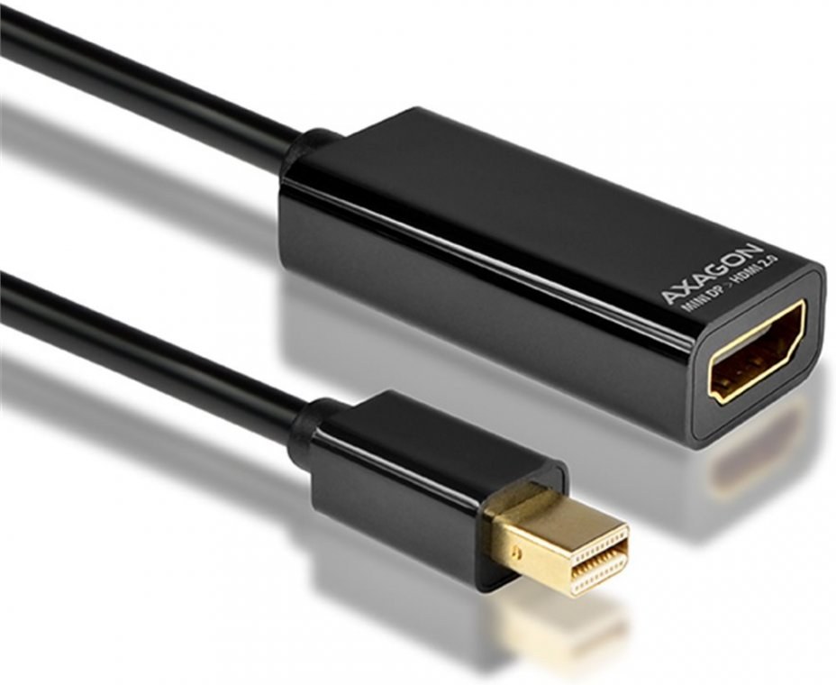 AXAGON redukcia miniDisplayPort na HDMI M/F, káblová 0,22m | VÝPREDAJ