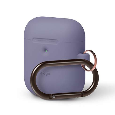 Elago Airpods Silicone Hang Case Lavender Gray