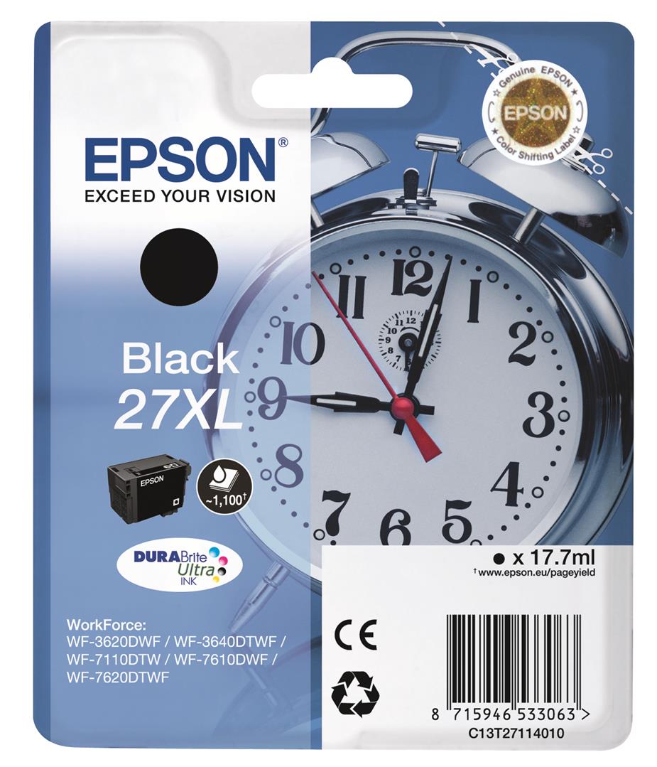 Epson Singlepack Black 27xl Durabrite Ultra Ink 8562