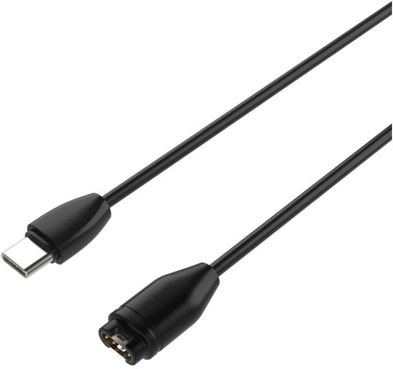 Fixed nabijaci USB C kabel pre smartwatch Garmin Fenix 5 6 7 7X Epix Venu 2 3 Vivoactive 3 4 5 ierny