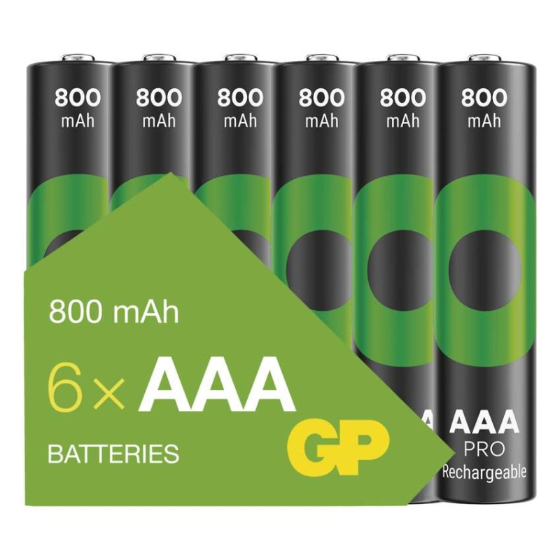 GP ReCyko Pro Professional 800, nabíjateľná batéria (AAA), 6ks ...