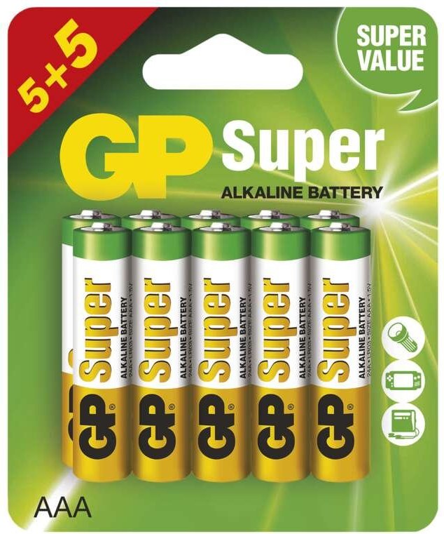 GP Super Alkaline alkalická batéria LR03 AAA 10ks blister VÝPREDAJ