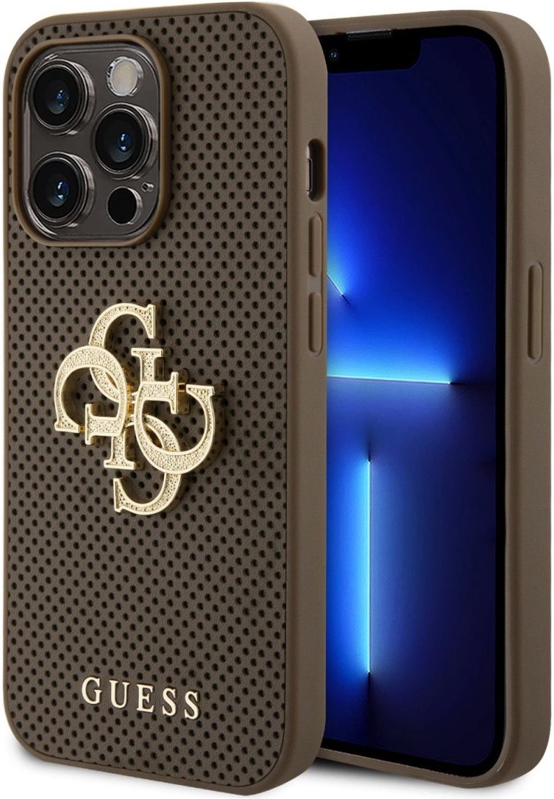 Custodia Guess Sequin Script Logo per iPhone 15 Pro Max - Nera
