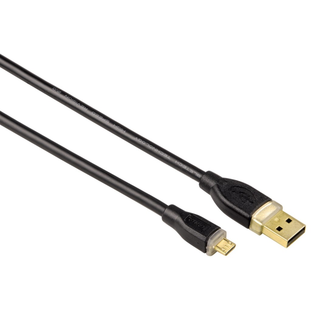 Cavo USB 2.0 S-Conn 1.8m - Connettori A Maschio A Micro-USB B, Colore Nero