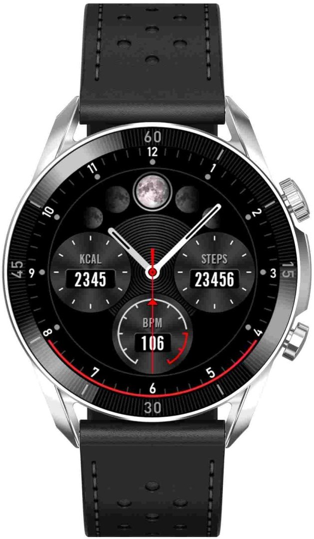 Garett Smartwatch V10 strieborné, čierny remienok, (rozbalené) V10_SVR_BLK_LTR-ROZ