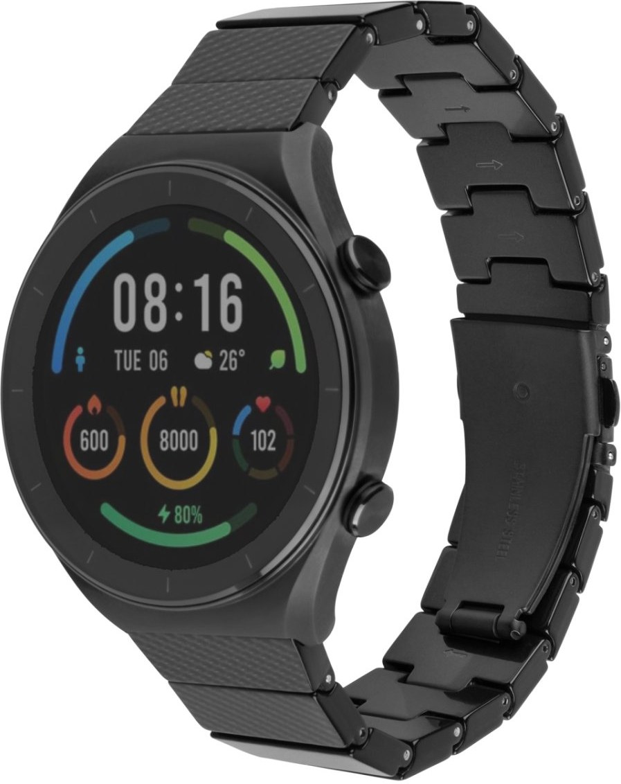 Fixed Resin Strap resinový remienok  s Quick Release 20mm pre smartwatch, Carbon Black FIXREST-20MM-CB