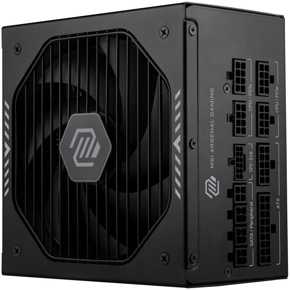 MSI zdroj MAG A1000GLS PCIE5/ 1000W/ ATX3.1/ akt. PFC/ 7 let celk. záruka/ 135mm fan/ modulární kabeláž/ 80PLUS Gold 306-7ZPIX11-CE0