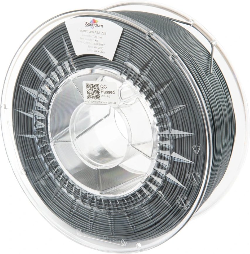 Spectrum 3D filament, ASA 275, 1,75mm, 1000g, 80301, dark grey 80301