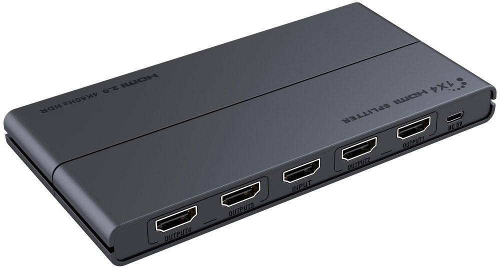 PremiumCord HDMI 2.0 splitter 1-4 porty, 4K x 2K/60Hz, FULL HD, 3D,podpora HDR khsplit4h