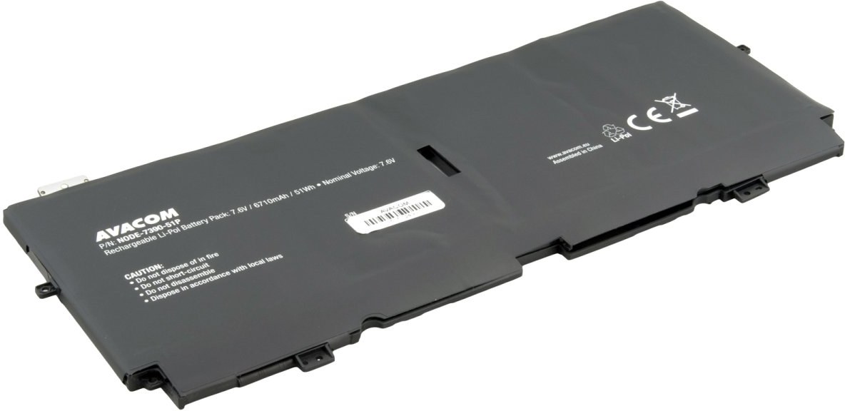 Avacom batéria pre Dell XPS 13 7390 2-in-1, Li-Pol, 7,6V, 6710mAh, 51Wh NODE-7390-51P