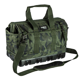 Outdoor taška, maskáčová z polyestéru, 84-322, vode odolné dno, nastaviteľné popruhy, Neo Tools 84-322