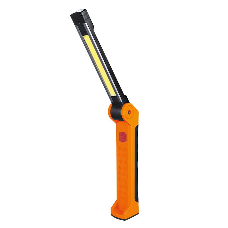 Solight WM20, pracovná nabíjacia LED lampa, 500lm + 70lm, COB, Li-Ion, USB, čiernooranžová WM20