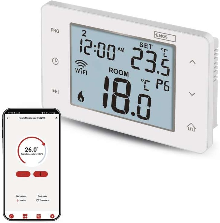 Emos GoSmart P56201A, podlahový programovateľný drôtový WiFi termostat + darček P56201A