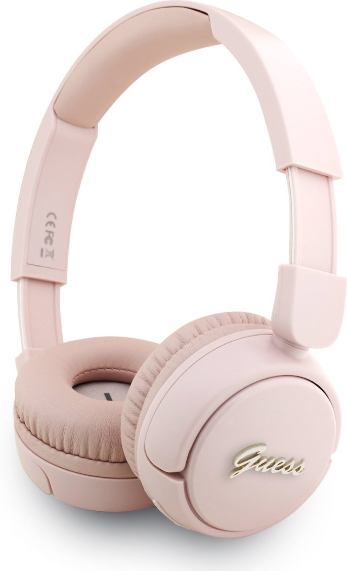 Guess Script Metal Logo bezdrôtové slúchadlá, ružové 57983125114