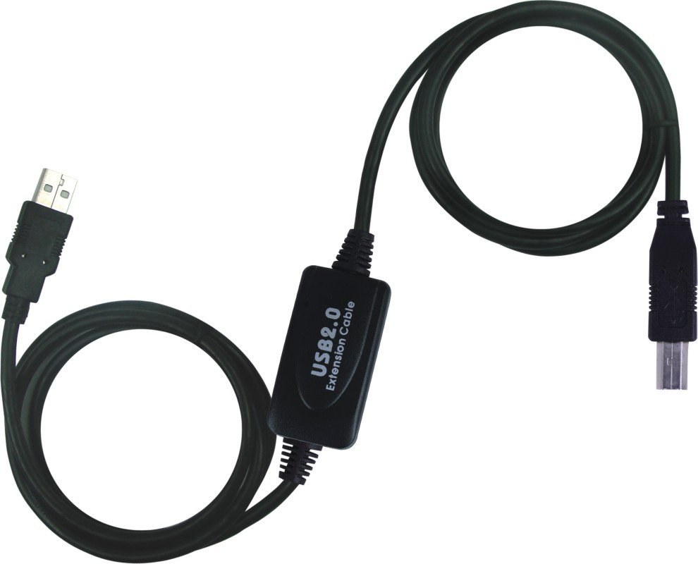 PremiumCord kábel USB-A na USB-B M/M, tlačiarňový prepojovací 10,0m repeater (aktívny) 8592220007782