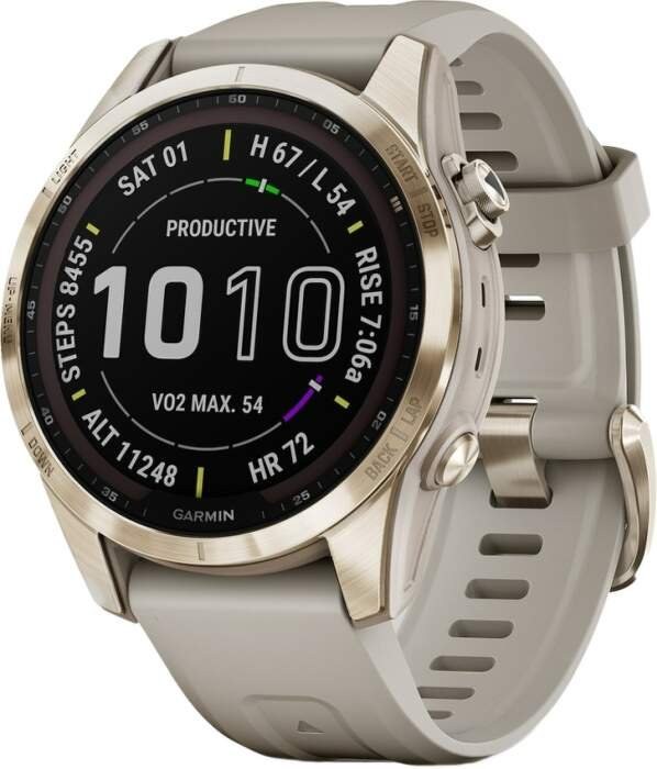 Garmin Fenix 7S Pro Sapphire Solar, inteligentné hodinky, jemne zlaté 010-02776-15