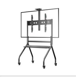 ONKRON mobilný TV stojan pre 60" - 120" do 150 kg, s držiakom, čierny VESA: 200x200 - 1000x600 TS2080-B