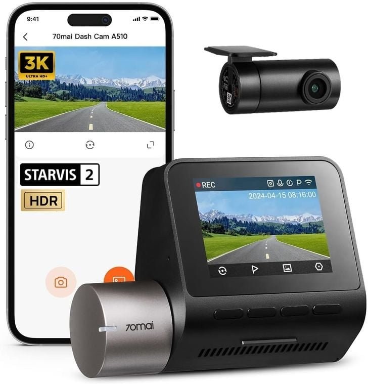 70mai A510-1 2.7K set prednej a zadnej kamery 6971669782740