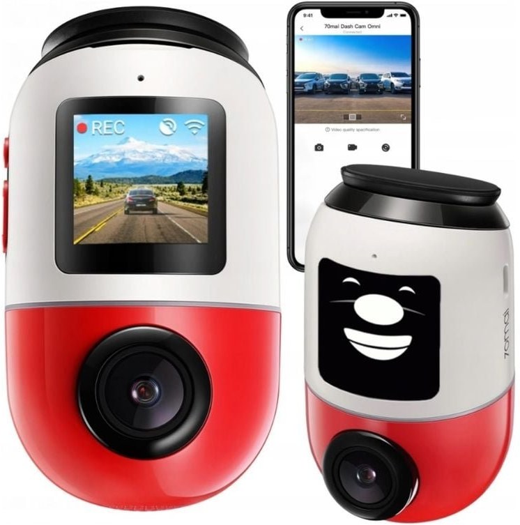 70mai X200 Omni, autokamera, 64GB, červená 6971669781361