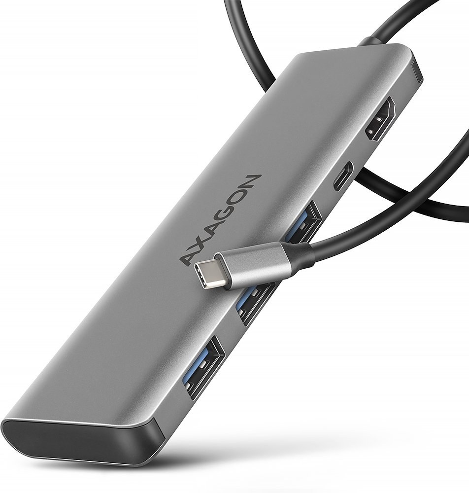 Axagon HMC-5H, USB-C hub, 3x USB-A, HDMI, PD 100W HMC-5H