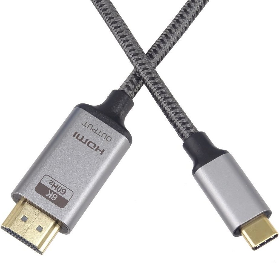 PremiumCord kábel USB-C na HDMI,  prepojovací, 8K@60Hz,4K@144Hz, 2,0m 8592220023164