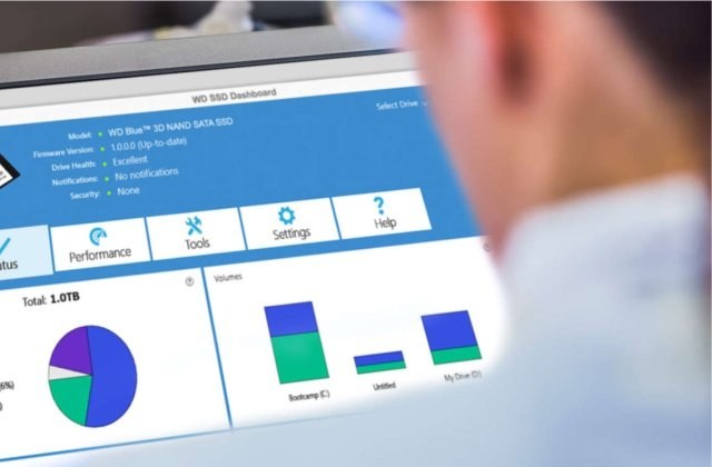 Stiahnuteľný ovládací panel WD SSD 
