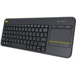 Logitech K400 Plus, bezdrôtová klávesnica s touchpadom, SK+CZ, čierna
