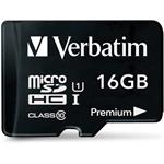 Verbatim Premium microSDHC 16GB + adaptér, U1