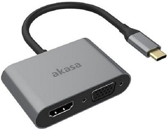 Akasa redukcia USB-C na HDMI + VGA M/F, káblová, 0,18m | AKCIA ...