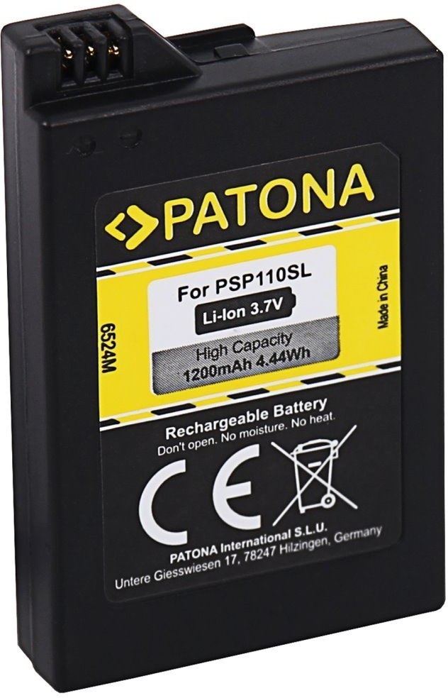 Patona batéria pre hernu konzolu Sony PSP 2000/PSP 3000 Portable 1200mAh Li-lon 3,7V PSP-S110 PT6524