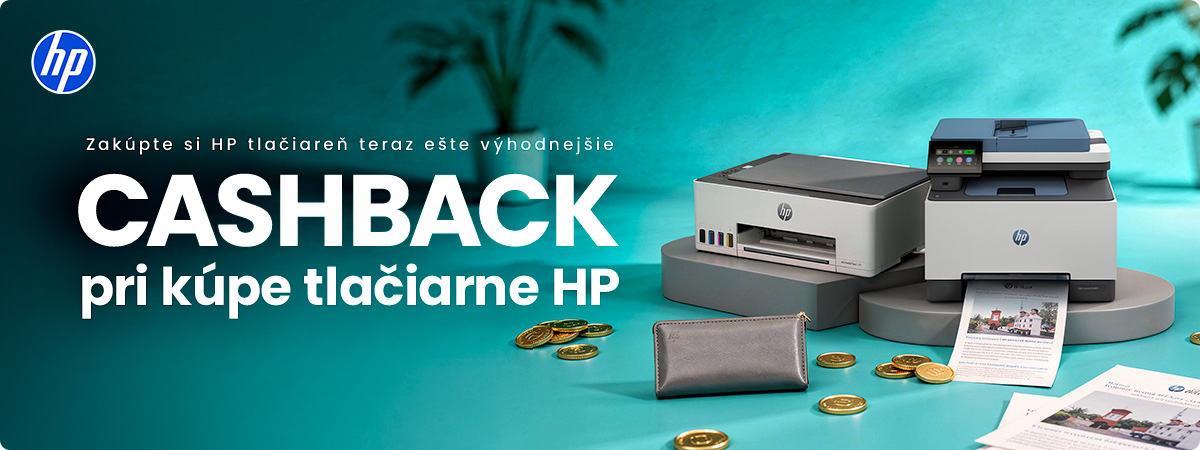 Získajte cashback k vybranym produktom HP