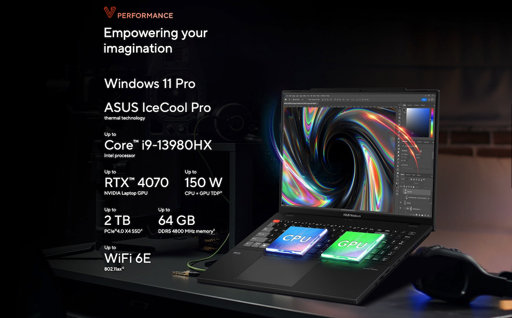 Vivobook Pro 16X 3D OLED obsahuje najnovšie komponenty od spoločností Intel a NVIDIA