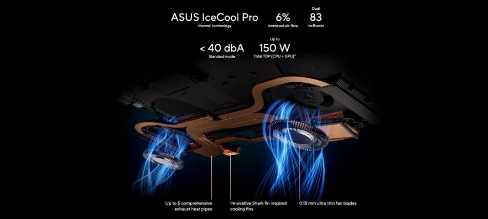  ASUS Vivobook Pro 16X 3D OLED je efektívne chladený tepelnou technológiou ASUS IceCool Pro