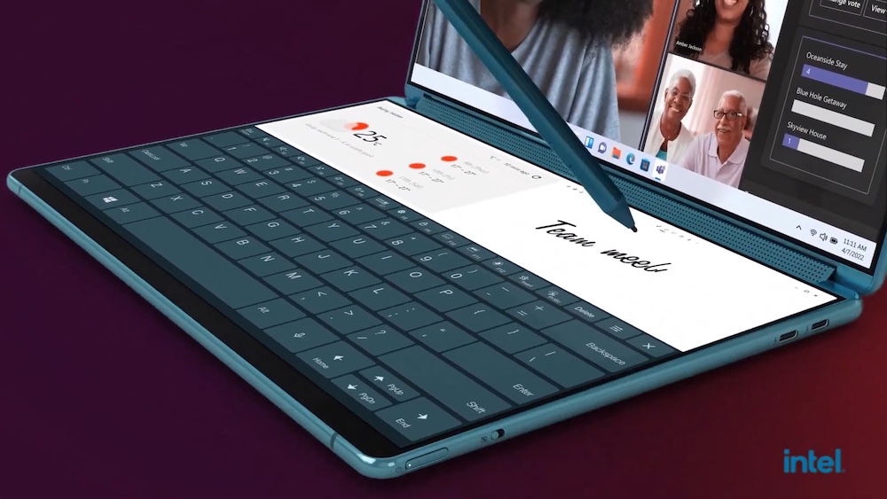 Lenovo Yoga 9i virtuálny trackpad s tlačidlami a haptickou odozvou