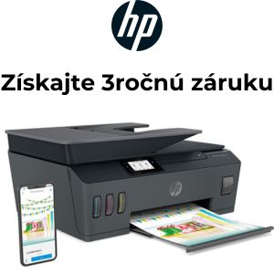 3 roky záruky k tlačiarňam HP Smart Tank