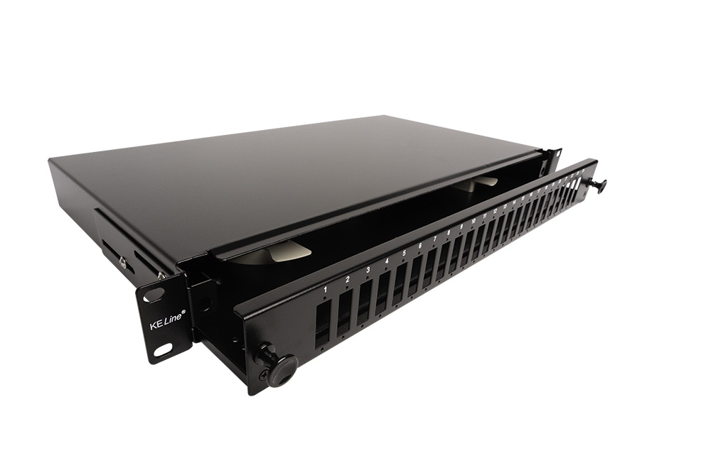 Keline optický patch panel pre 24 x SC-SC Duplex alebo LC-LC Quad ...