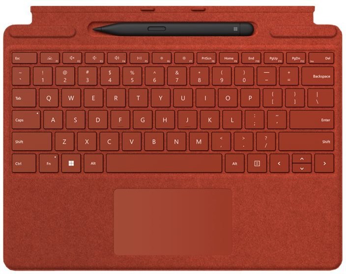 Microsoft Surface Pro Signature Keyboard + Slim Pen 2 Bundle (Poppy Red