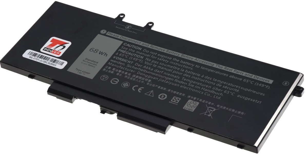 T6 Power batéria pre Dell Latitude 5400, 5500, Precision 3540, 8900mAh,  68Wh, 4cell, Li-pol