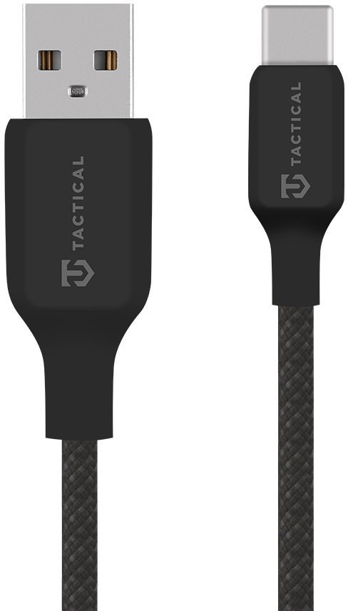 Tactical Stitch Thread Cable USB-A/USB-C kábel, 1m, čierny