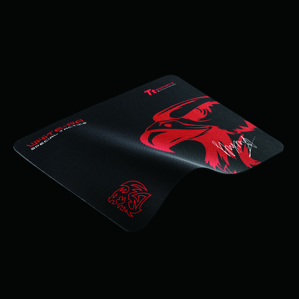 Tt eSPORTS Mouse Pad White Ra Black (360*300*3, Speed, M, Soft)